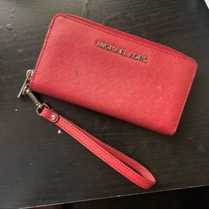 Michael Korda red wallet